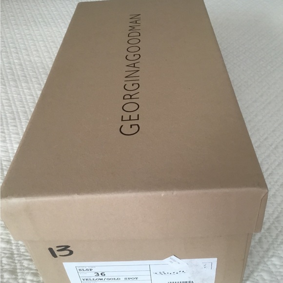 Georgina Goodman yellow/ green suede ballet flats with gold polka dots. Sz 36. - Picture 6 of 6